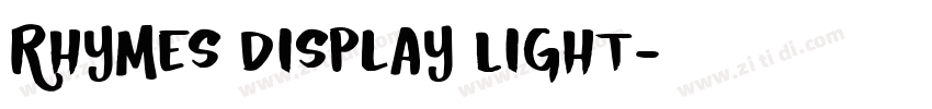 Rhymes Display Light字体转换
